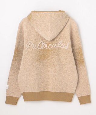 PW CIRCULUS 【手洗い洗濯可】【MEN】グラデーションニットフーディ ゴルフ ベージュ系