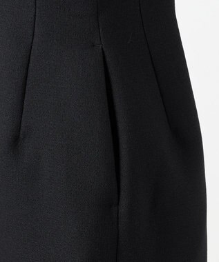 23区 S 【エステータ】ウールダブルジョーゼット ドレス ブラック系