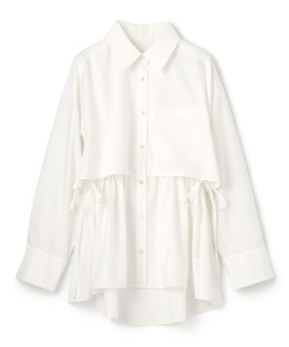 GRACE CONTINENTAL レイヤードドロストシャツ ホワイト