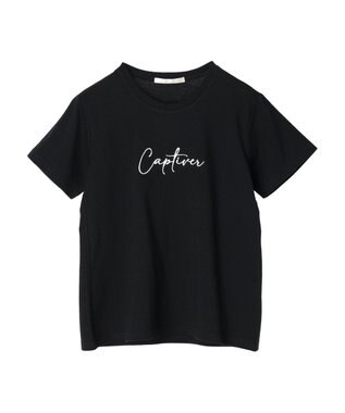 Green Parks ・Ｐｅｔｉｔ　Ｆｌｅｕｒ　ロゴ刺繍Ｔシャツ Black