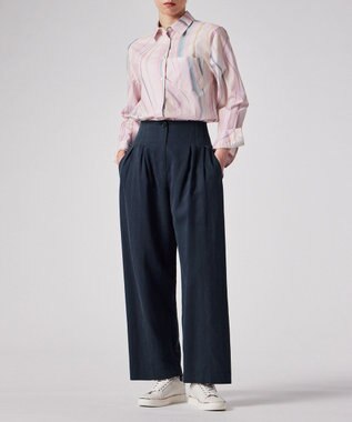 Paul Smith ツイル タック パンツ ネイビー