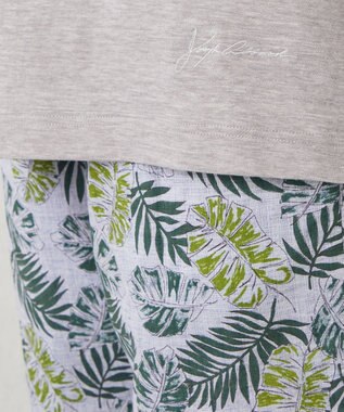 JOSEPH ABBOUD MOUNTAIN 【SPACE／UNISEX】リーフプリント イージーショートパンツ カーキ系5