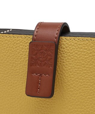 style code 【PADMA/パドマ】ベルトデザイン　シュリンクレザーカードケース イエロー