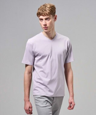 JOSEPH HOMME 【新色追加】ハイゲージベアスムース　VネックＴシャツ ライラック系