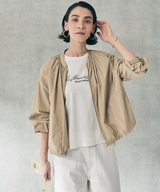 UNFILO L 【VERY掲載】BEAUTY FORM-T cotton ロゴ ハーフスリーブ Tシャツ オフ