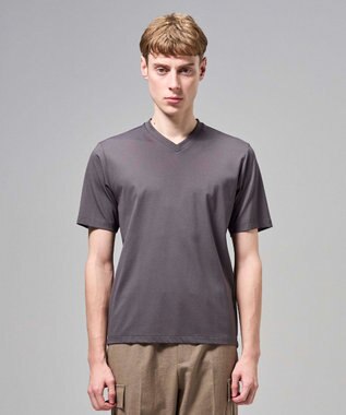 JOSEPH HOMME 【新色追加】ハイゲージベアスムース　VネックＴシャツ グレー系
