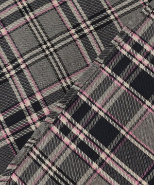 組曲 シアーツイルチェック ハイネックブラウス ベージュ系3