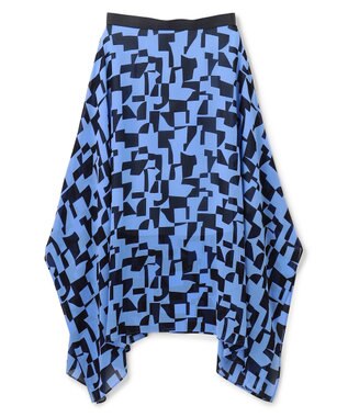 BEIGE， LUCIE / ランダムヘムスカート Sax × Navy