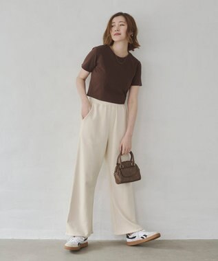 WEGO 【7色/SMLサイズ展開】コンパクトフィットT ブラウン