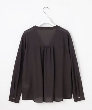 J.PRESS LADIES 【冷房対策に】シアードライトリコット Vネック カーディガン ダークブラウン系