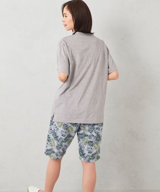 JOSEPH ABBOUD MOUNTAIN 【SPACE／UNISEX】リーフプリント イージーショートパンツ カーキ系5