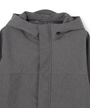 UNFILO MENS 防風撥水 フードブルゾン 杢グレー