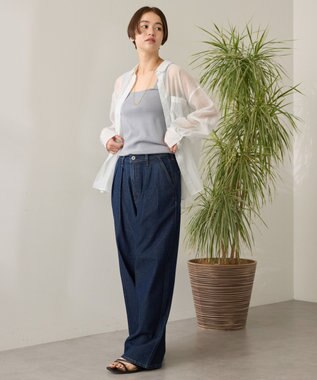 AMERICAN HOLIC シアーシャツ Stripe White