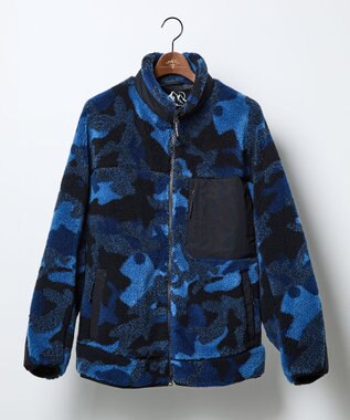 JOSEPH ABBOUD MOUNTAIN 【軽量】カモフラージュフリース ブルゾン ネイビー系7