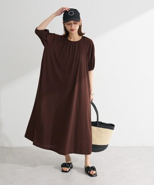 Green Parks ・ＳＵＧＡＲ　ＳＰＯＯＮ　ボーダーリブワンピース Charcoal Gray