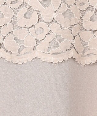 自由区 S 【洗える】レースコンビジョーゼット ワンピース ベージュ系