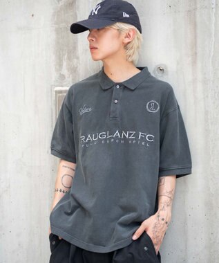 WEGO 【ユニセックス着用ITEM】ピグメントロゴポロシャツ（SS） スミクロ