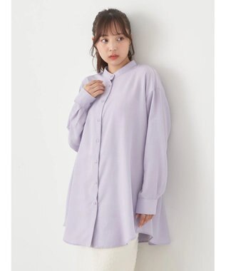 earth music&ecology バックデザインシャツ Lavender