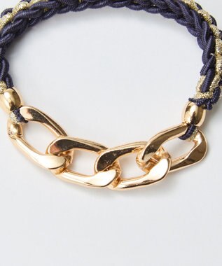 Phoebe 2wayツイストメタルヘアブレス　ネイビー ネイビー