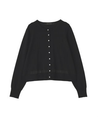 YECCA VECCA シアーMIXカーディガン Off White