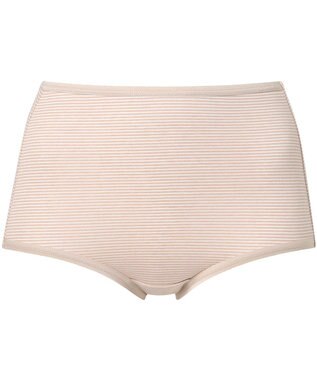 Wing ショーツ 綿混(身生地部) ここちよいフィット感 ムレにくい(身生地部) 【デイリーフィット 綿混ボーダー】 はきこみ丈ふかめ EC3650 ウイング／ワコール