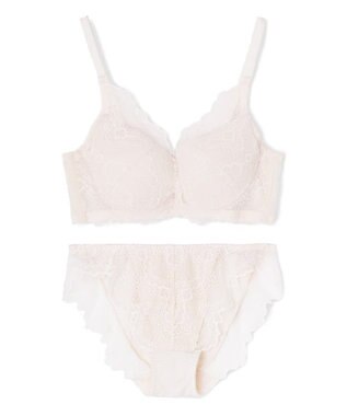 San-ai Resort（三愛水着楽園） 【新色アッシュローズ・アッシュグレー追加】 カシュクール脇高ブラジャー＆ショーツ アイボリー