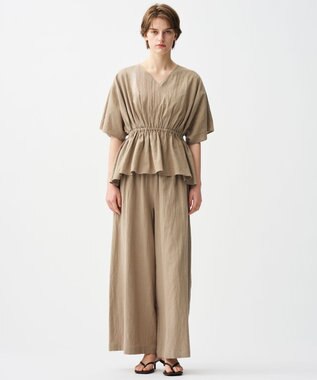 uncrave コットンリネンボイル ワイドパンツ