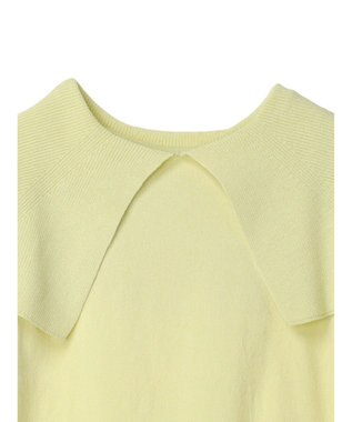 CRAFT STANDARD BOUTIQUE ＢＩＧカラー半袖ニットプルオーバー Lemon Yellow
