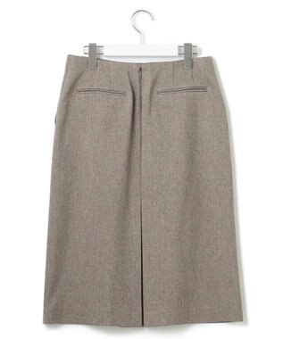 23区 【洗える】ウールライクカルゼ タイト スカート ダークブラウン系