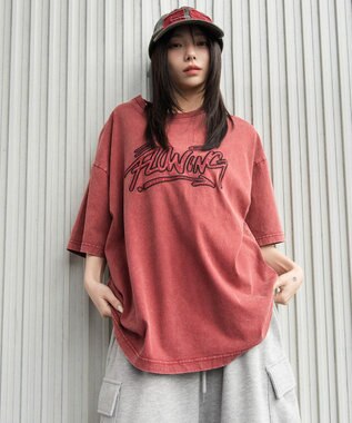 WEGO 【ユニセックス着用ITEM/MLサイズ展開】グラフィックBIG　T（SS） レッドその他