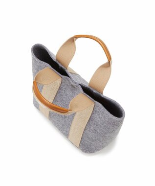 TOPKAPI 【TREASURE TOPKAPI】イタリアンフェルト ラメテープ トートバッグ 2023 グレー