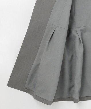 #Newans 【洗濯機可能/ストレッチ】ペプラムジレ グレー