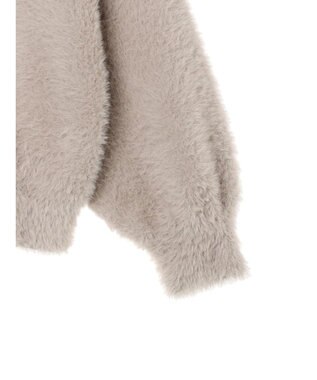 earth music&ecology ロングシャギーハイネックプルオーバー Beige