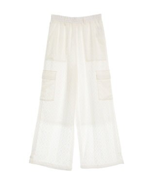 Green Parks ・ＳＵＧＡＲ　ＳＰＯＯＮ　カットレースカーゴパンツ Off White