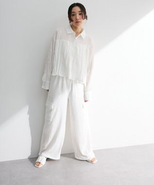 Green Parks ・ＳＵＧＡＲ　ＳＰＯＯＮ　カットレースカーゴパンツ Off White