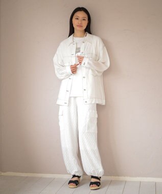 Green Parks ・ＳＵＧＡＲ　ＳＰＯＯＮ　カットレースカーゴパンツ Off White