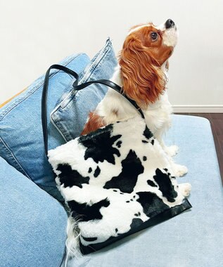 ROOTOTE 2984【ファーショルダー】/ LT.ベビールー.フラットトート.ファー-A 02：カウ