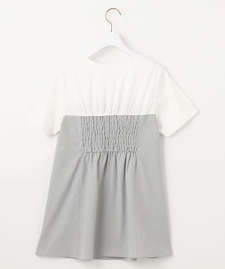 ANY SIS ビスチェドッキング風 カットソー ライトグレー