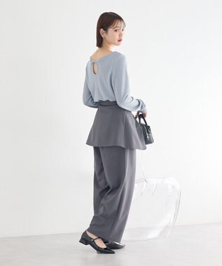 earth music&ecology 【前後2WAY】ツイストカットアウトプルオーバー Sax