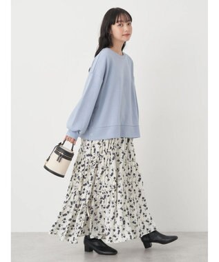 earth music&ecology サイドボタンダンボールプルオーバー Sax