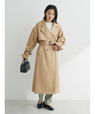 Green Parks ・Ｐｅｔｉｔ　Ｆｌｅｕｒボリュームスリーブトレンチコート Beige