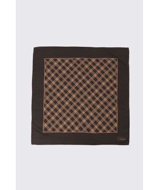 DAKS ウールシルクブレンドスクエアストール ブラウン