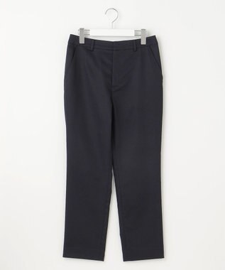 J.PRESS LADIES L 【洗える】シャンブレーサテン テーパード パンツ ネイビー系