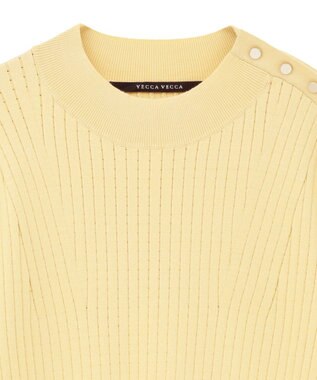 YECCA VECCA 金釦ペプラムニット Yellow