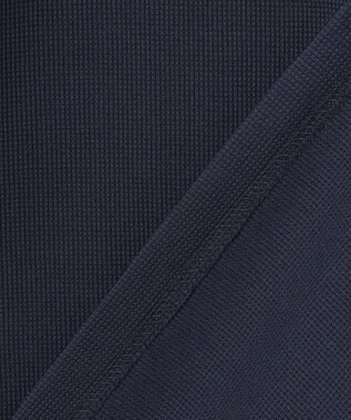 23区GOLF 【MEN】ミニワッフル長袖ポロ ネイビー系