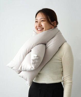 KWD 【日本製】DOWN SCARF グリーンダウン ダウンスカーフ グレージュ