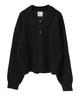 Green Parks 衿つきニットプルオーバー Black