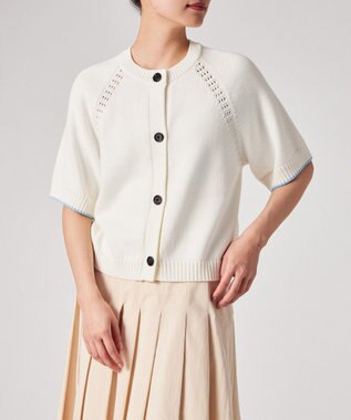 Paul Smith コットンアイレット ショートスリーブ カーディガン