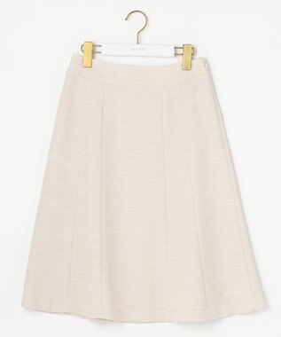 ANY SIS 【セットアップ対応】リップルボーダー フレア スカート シャンブレーベージュ