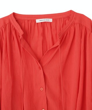 AMERICAN HOLIC スキッパーギャザーブラウス Red